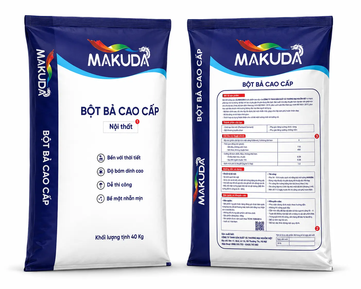 BỘT BẢ NỘI THẤT BB01/40 KG